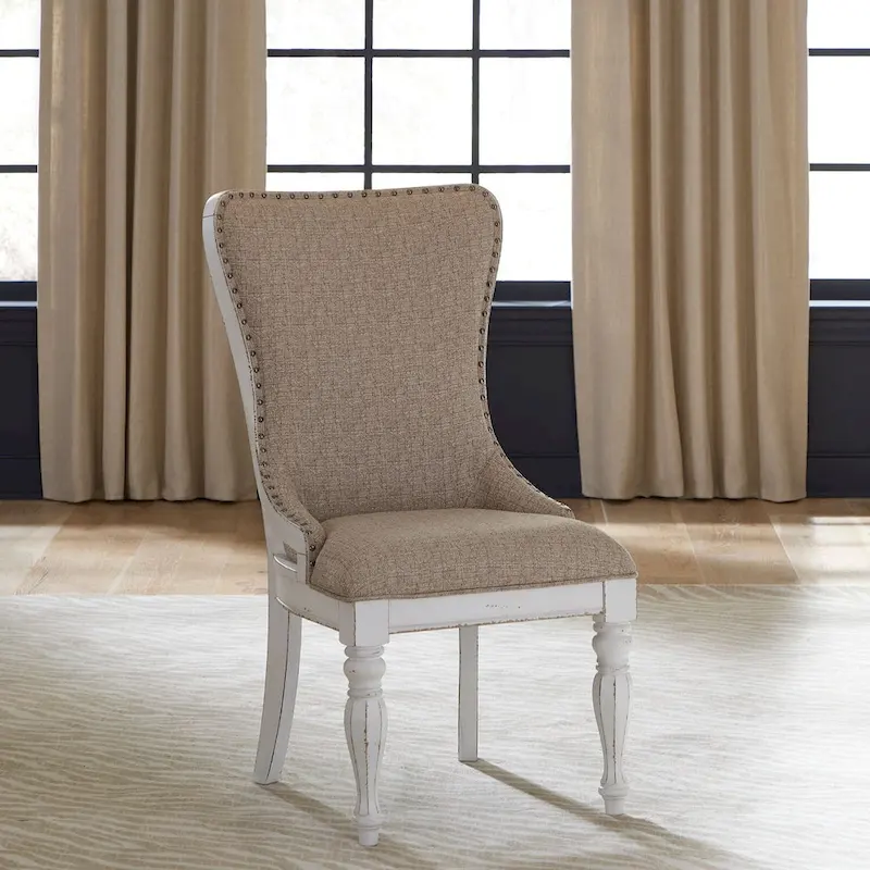 Magnolia Manor Upholstered Wing Back Side Chair (Set of 2)