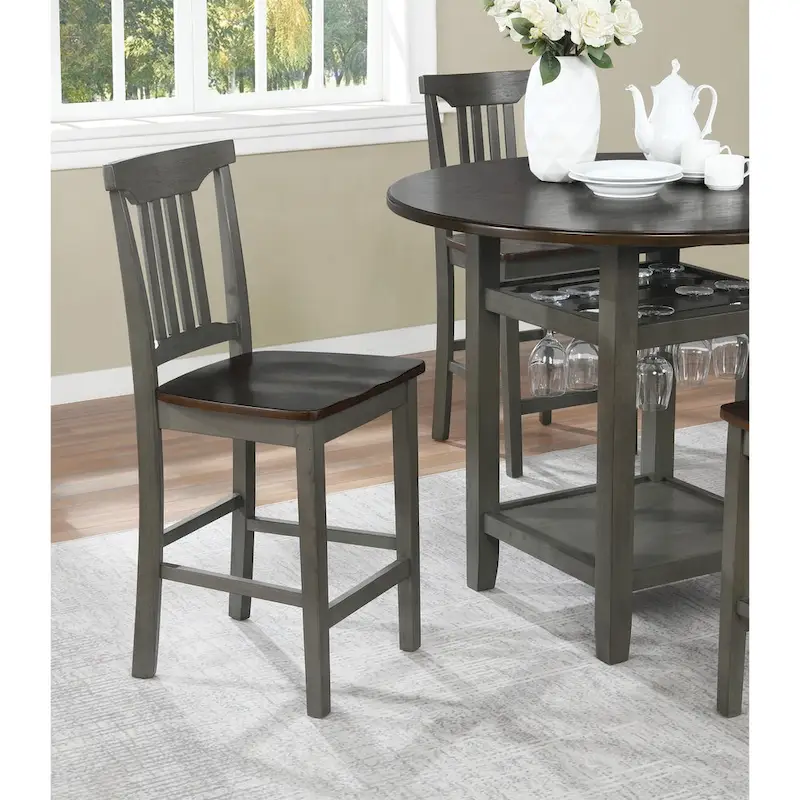 The Gray Barn Simmons Antique White and Brown 5-piece Dining Set