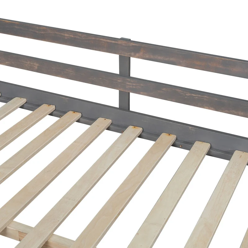 Loft Bed with U-shaped Desk, Drawers and Storage Shelves,Full/Twin Size