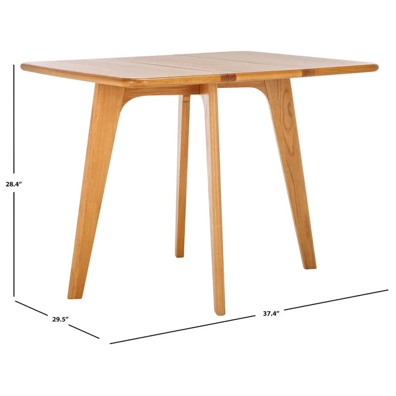 SAFAVIEH Couture Annliese Natural Gateleg Dining Table - 37 W x 30 D x 28 H - 37Wx30Dx28H