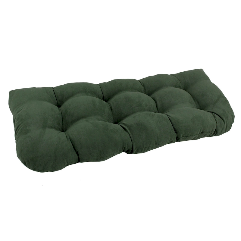 42-inch by 19-inch Rounded Back Microsuede Bench Cushion - 42 x 19