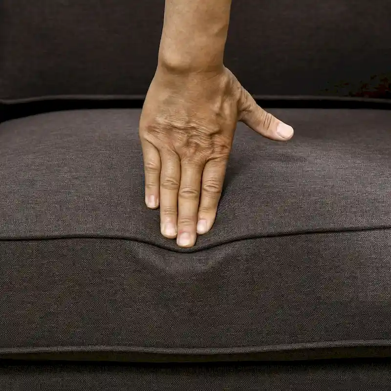 HOMCOM 61 Loveseat Sofa, Mid Century Modern 2 Seater Small Couch with Nailhead Trim, Rolled Arm, Fabric Upholstered Love Seat