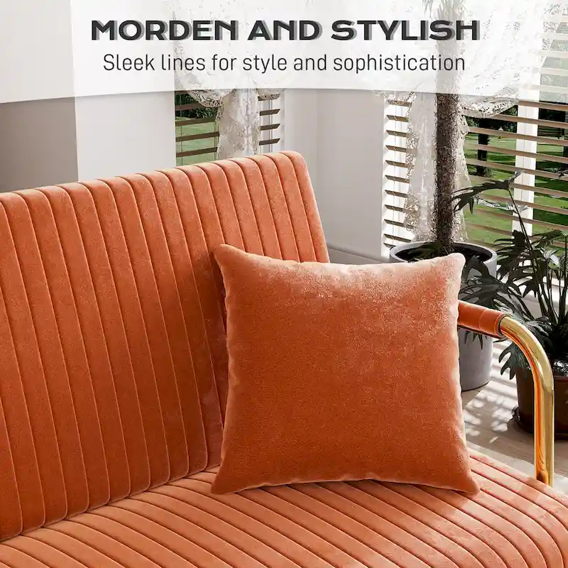 Ouyessir Upholstered Loveseat, Tufted Back Couch, Accent Armchair with 2 Pillows