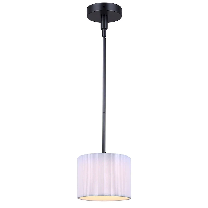 CARMYNN 1 Light Pendant, Black Finish