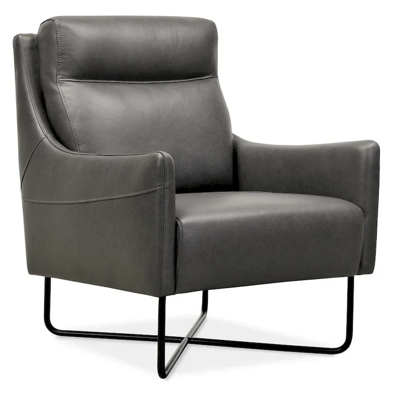 Hooker Furniture Efron 28 Wide Contemporary Semi-Aniline Leather