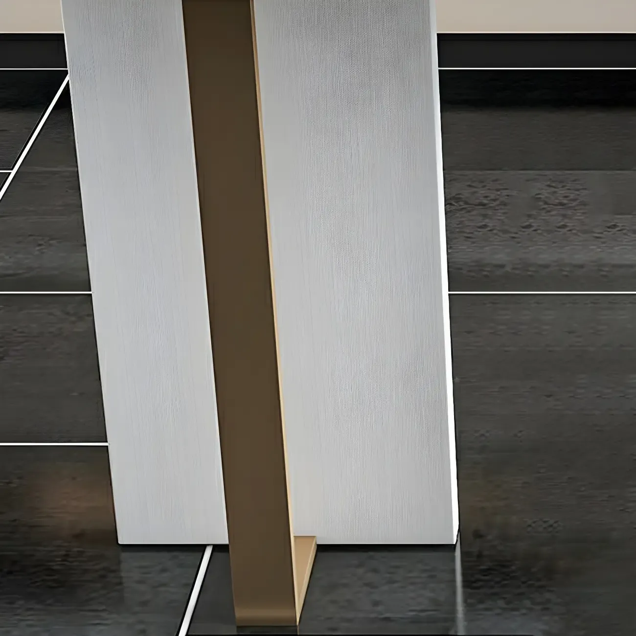 Glam White Faux Marble Gold Legs Bar Tables