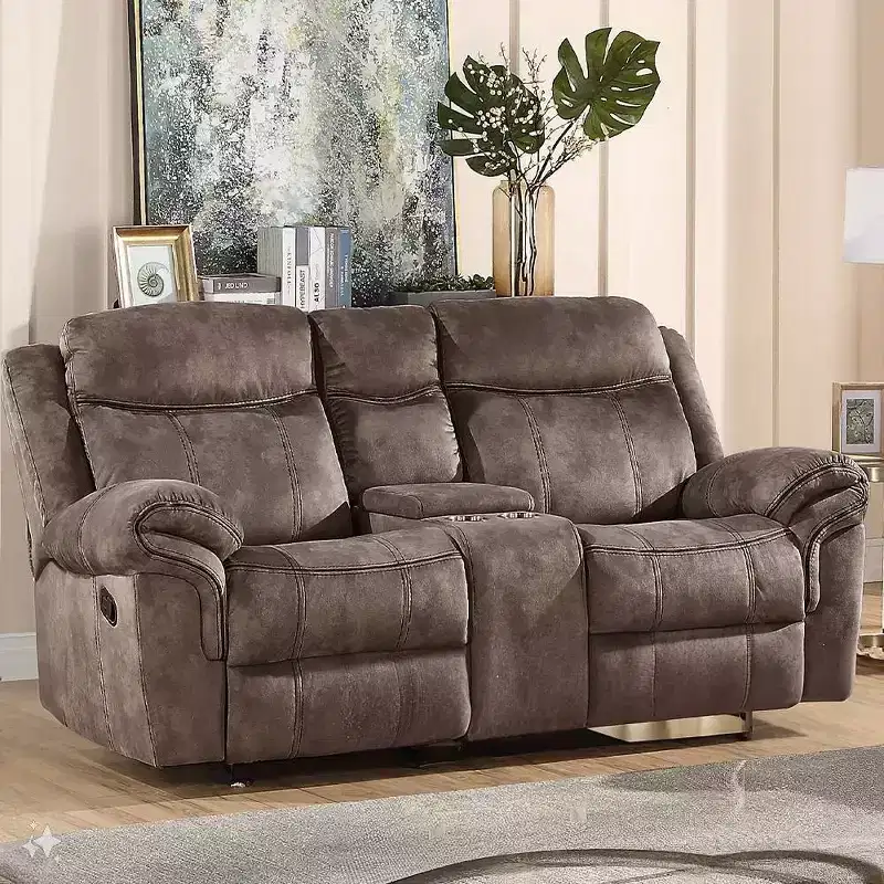 Acme Furniture Zubaida Sofa Two Tone Chocolate Velvet