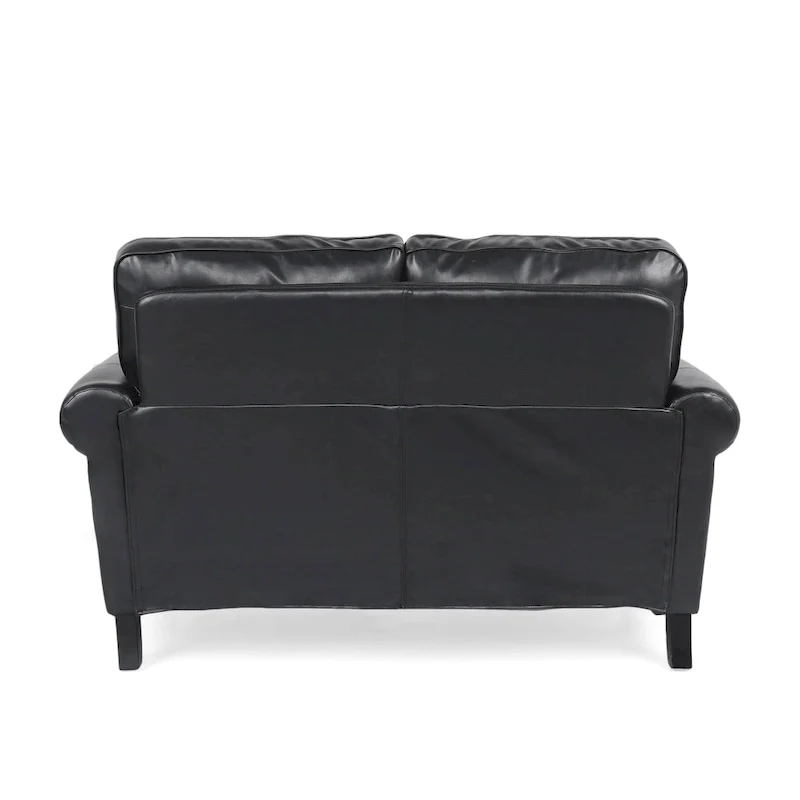 Lawton Faux Leather Loveseat with Nailhead Trim by Christopher Knight Home