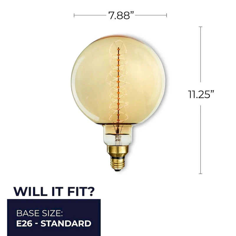 Bulbrite 60 Watt Dimmable Grand Nostalgic Medium (E26) Incandescent Bulb