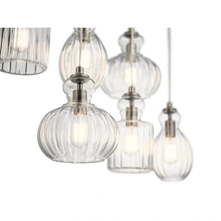 Kichler Lighting Riviera Collection 6-light Brushed Nickel Linear Chandelier