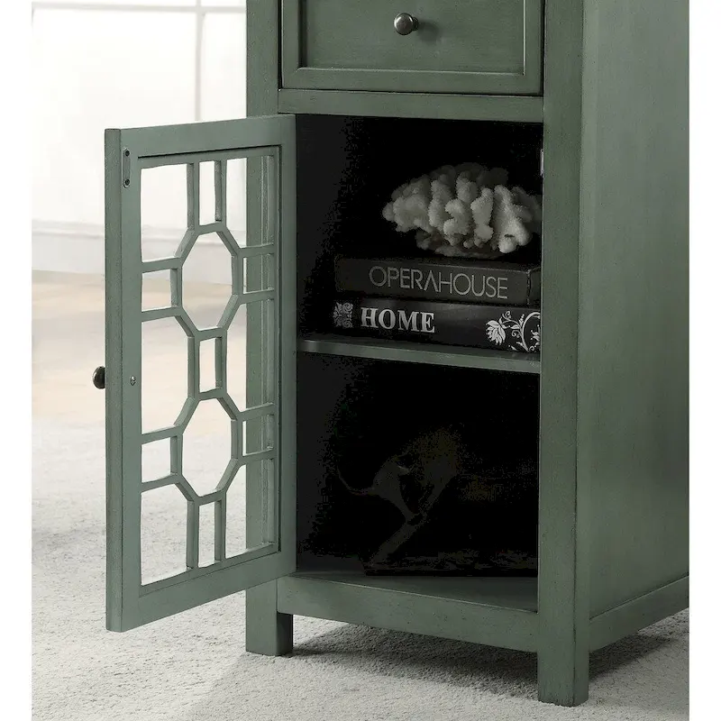 Emma Transitional 18-inch Solid Wood 1-Drawer Side Table by Furniture of America