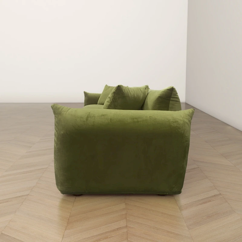 Arten Mid-Century Modern Luxury Boucle/Velvet Couch