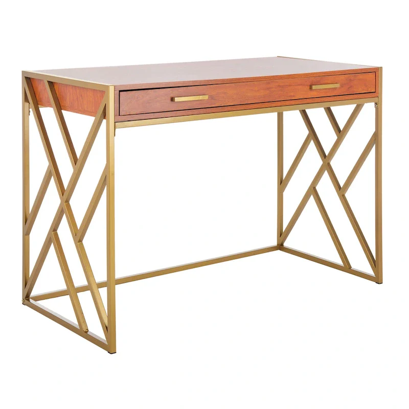 SAFAVIEH Manila Modern Dual-Tone 1-Drawer Desk