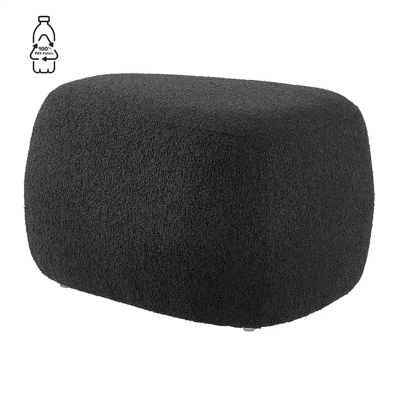 Boucle Ottoman – Charcoal / Beige, Small & Large