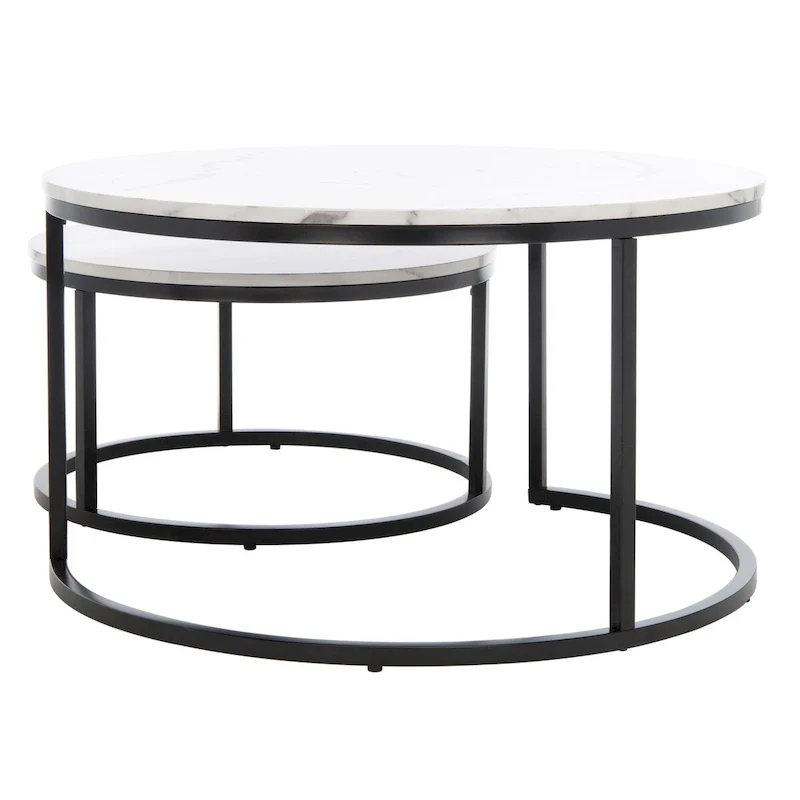 2 Round Nesting Coffee Table - 43 L x 36 D x 18 H - 32Wx32Dx18H