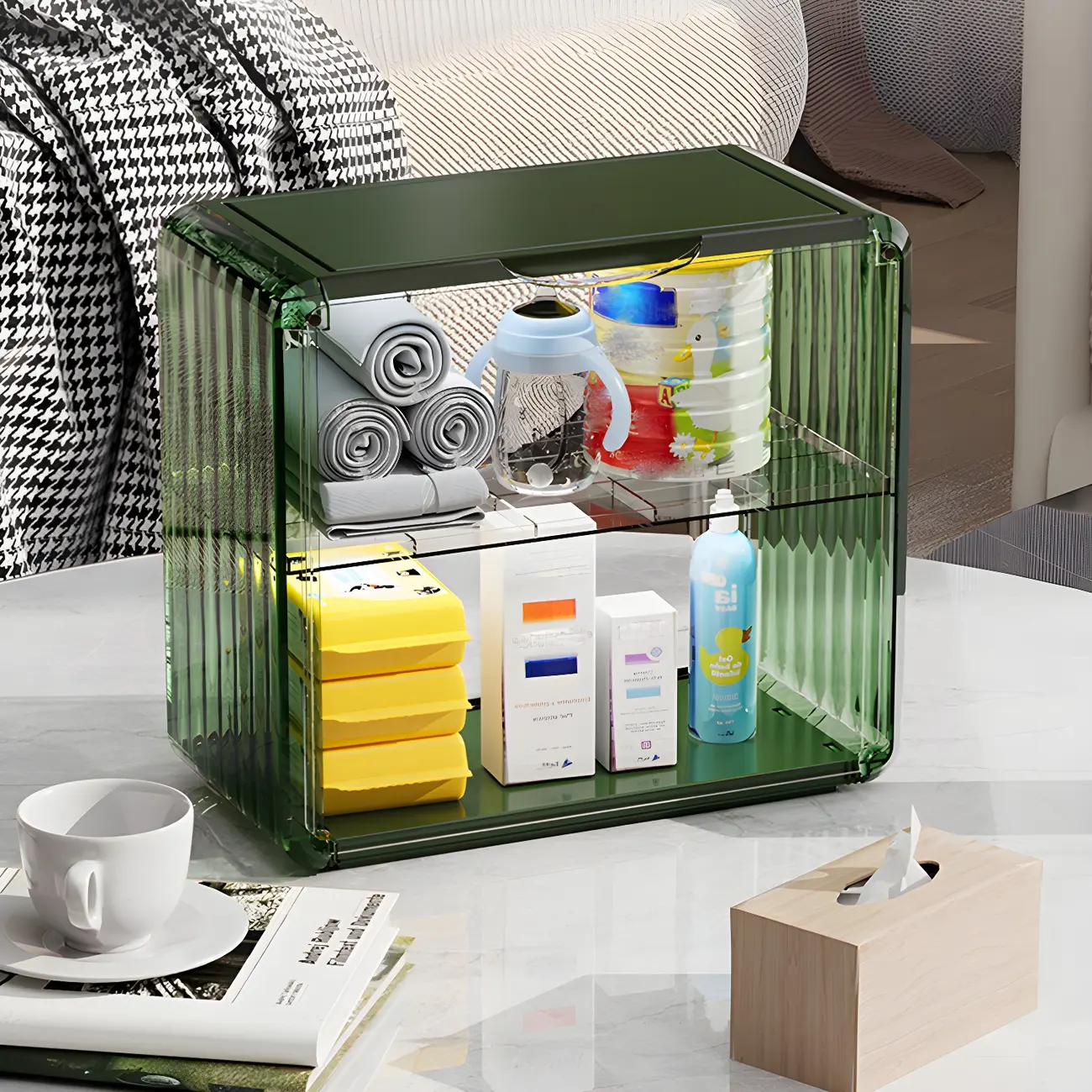 Acrylic Display Cabinet with Glass-like Panel