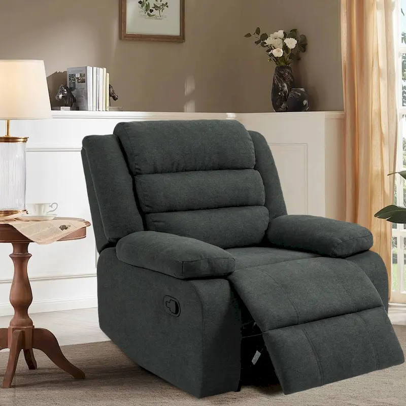 Classic and Traditional Manual Recliner Chair Single Sofa