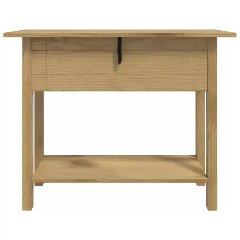 vidaXL Console Table Brown Solid Waxed Pinewood 36.6 x 13.6 x 28.7 in