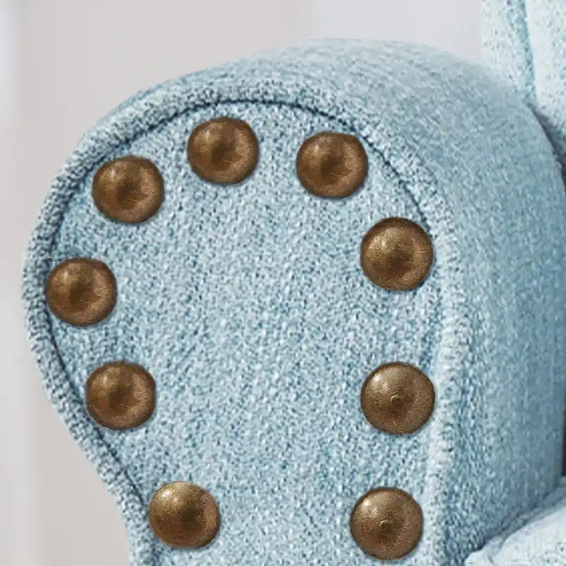 Mid-Century Modern Upholstered Accent chair with Solid Wood Legs