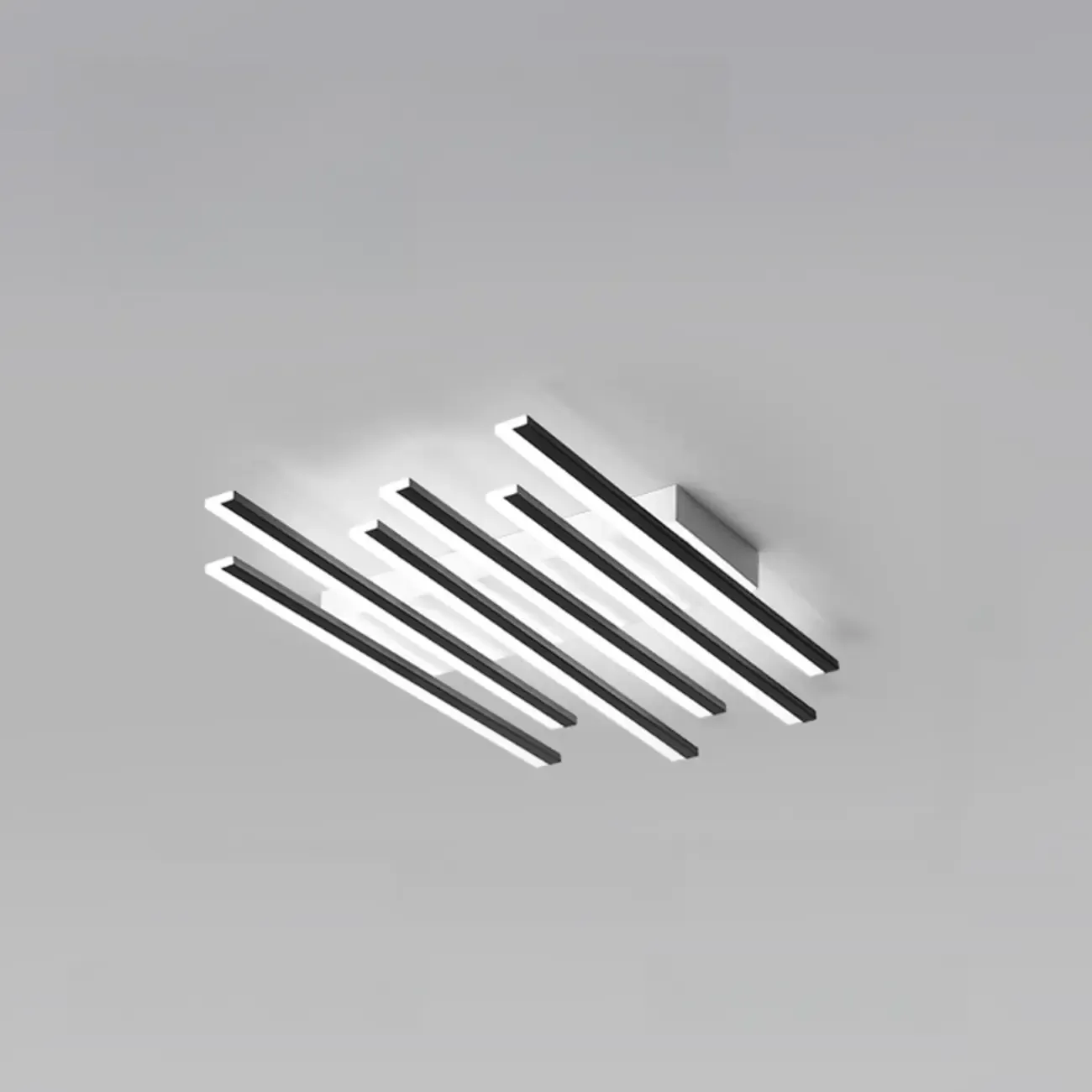 Geometric LED Semi Flush Ceiling Light with Acrylic Shade