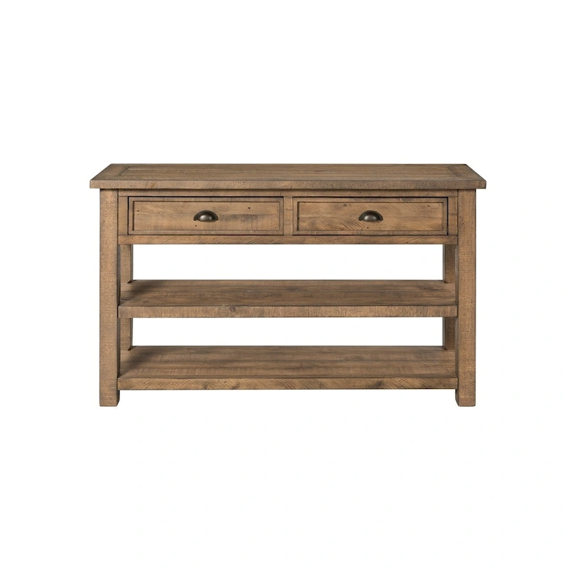 The Gray Barn Downington Solid Wood 2-Drawer Sofa Console Table