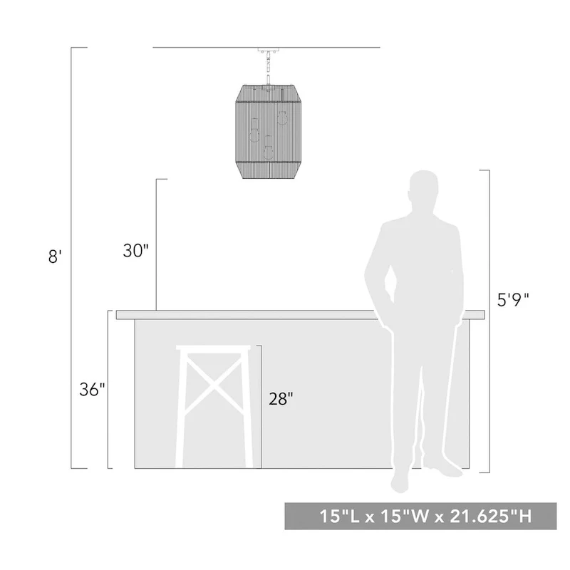Marlee 15  Wide 3-Light Pendant