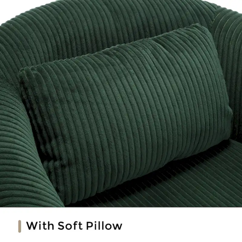 Emerald 24.8 Upholstered Barrel Chair with Wood Legs and Pillows