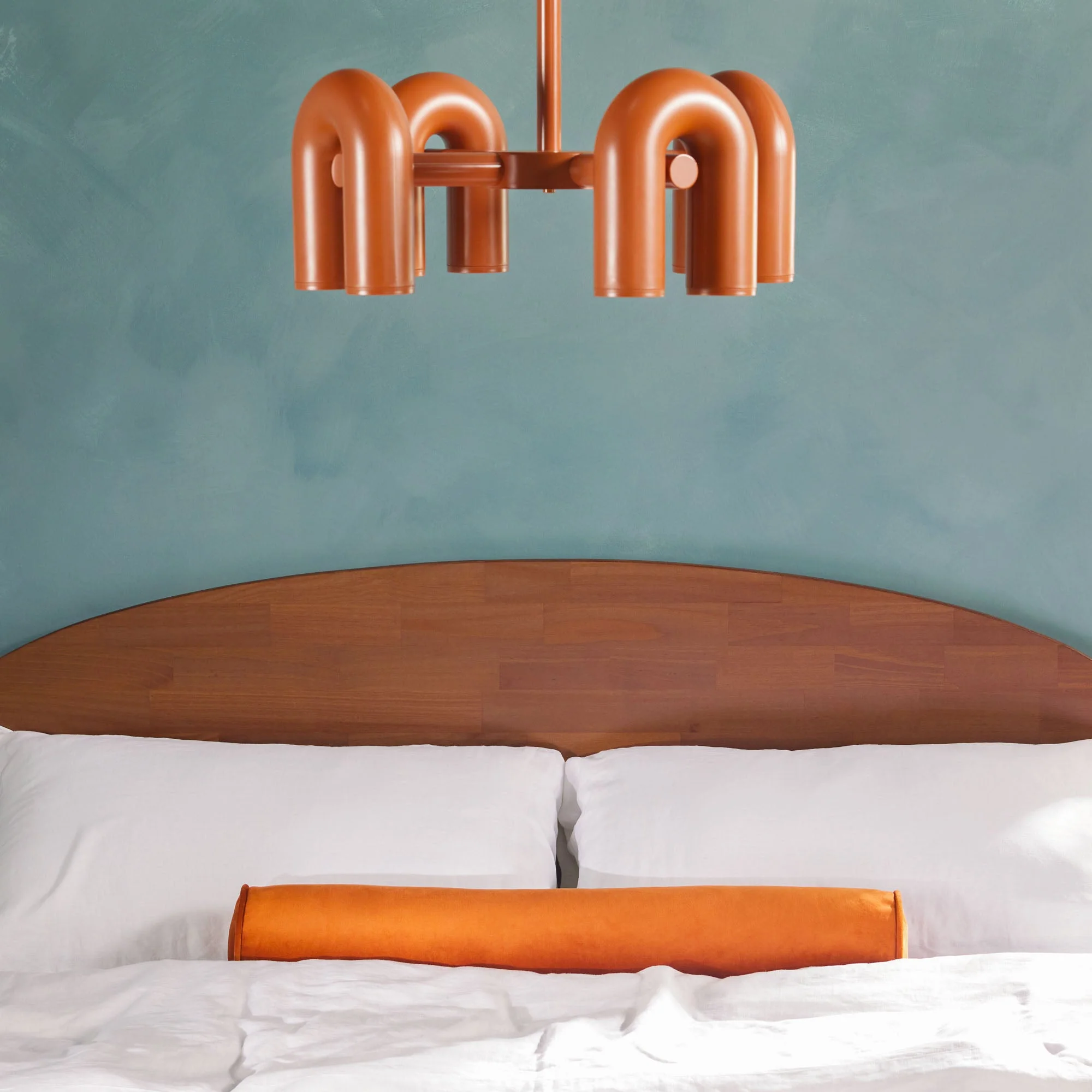 Elias Solid Wood Bed with Arched Headboard