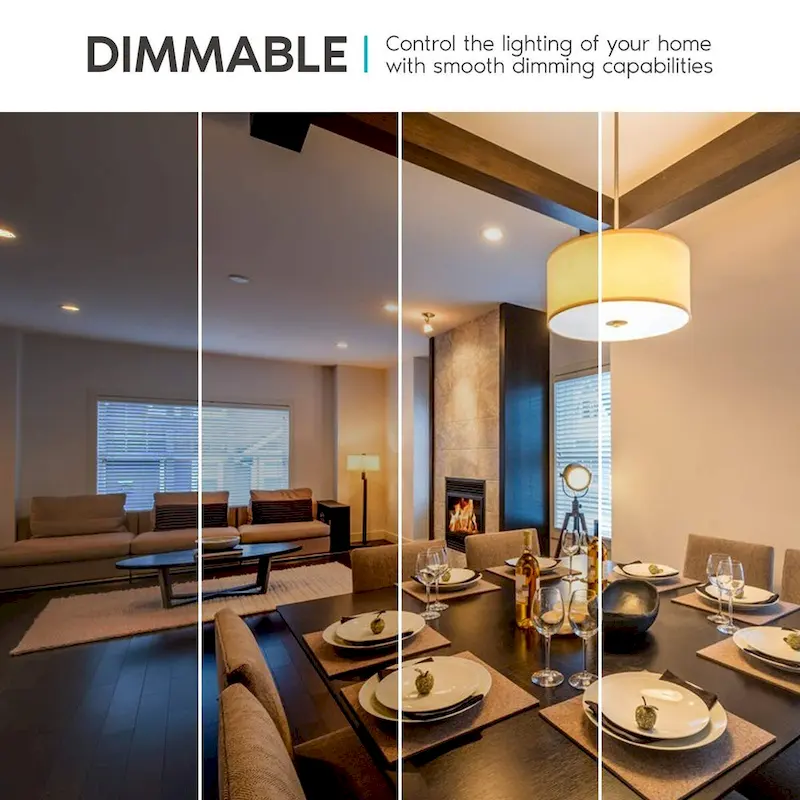 Luxrite A19 LED Light Bulbs 100W Equivalent Dimmable, 1600 Lumens, Enclosed Fixture Rated, Energy Star, E26 Base 4-Pack