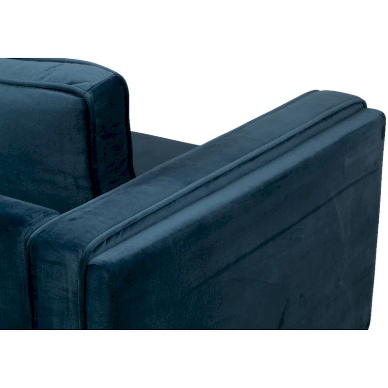 Green velvet Arm Chair With Golden Finish legs