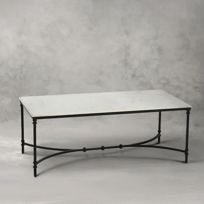 Libertine Genuine Marble and Metal Coffee Table