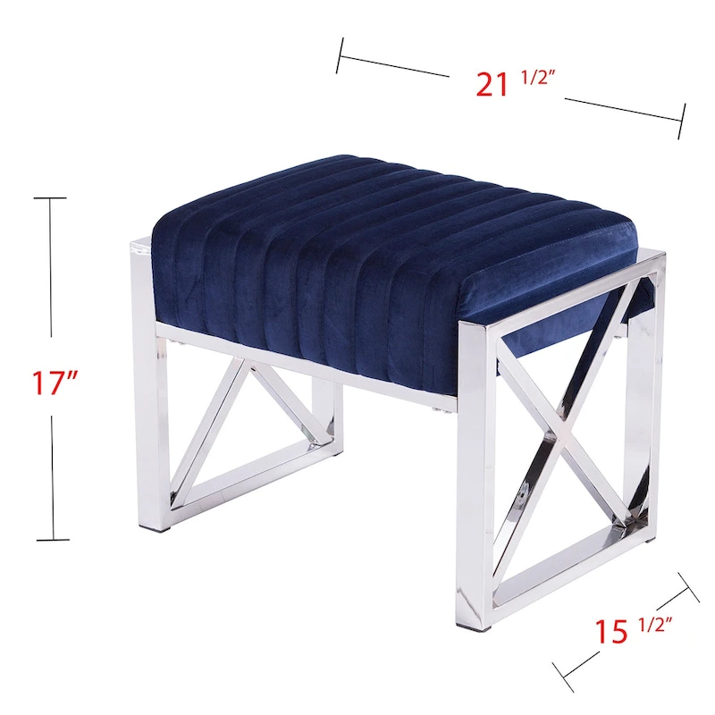 SEI Furniture Brent Fabric Ottoman