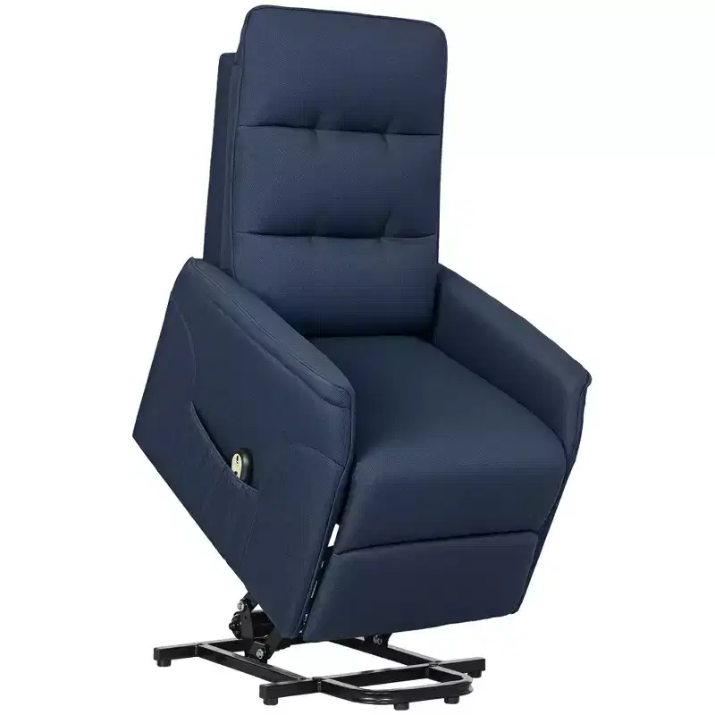 HOMCOM Power Lift Recliner Chair, Electric Reclining Chair with Remote, Side Pockets, Pocket Spring, Tufted Back, Quick Assembly
