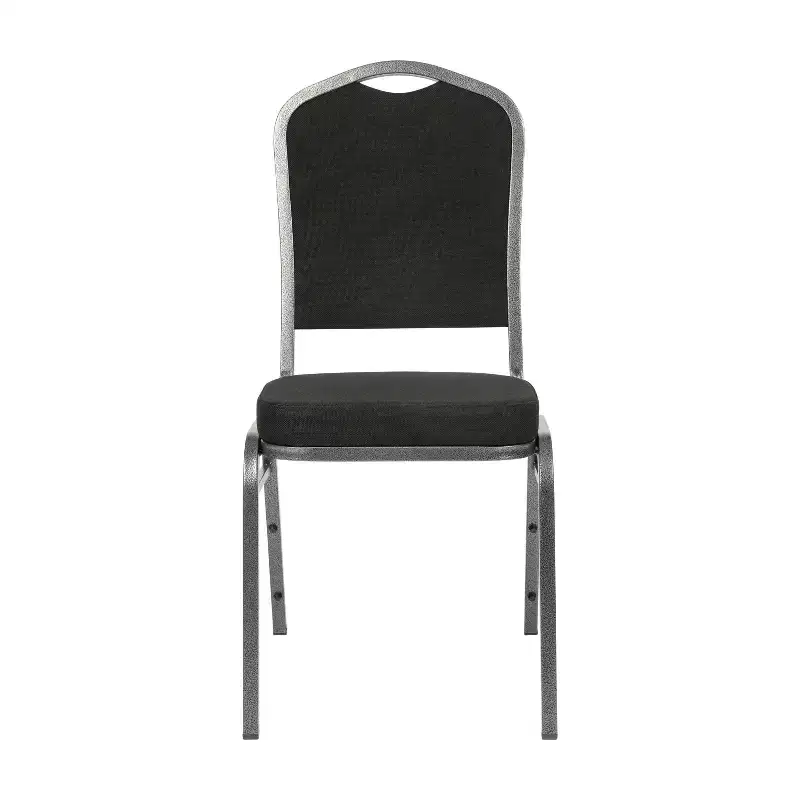 Black Crown Back Stacking Banquet Chair, Set of 4