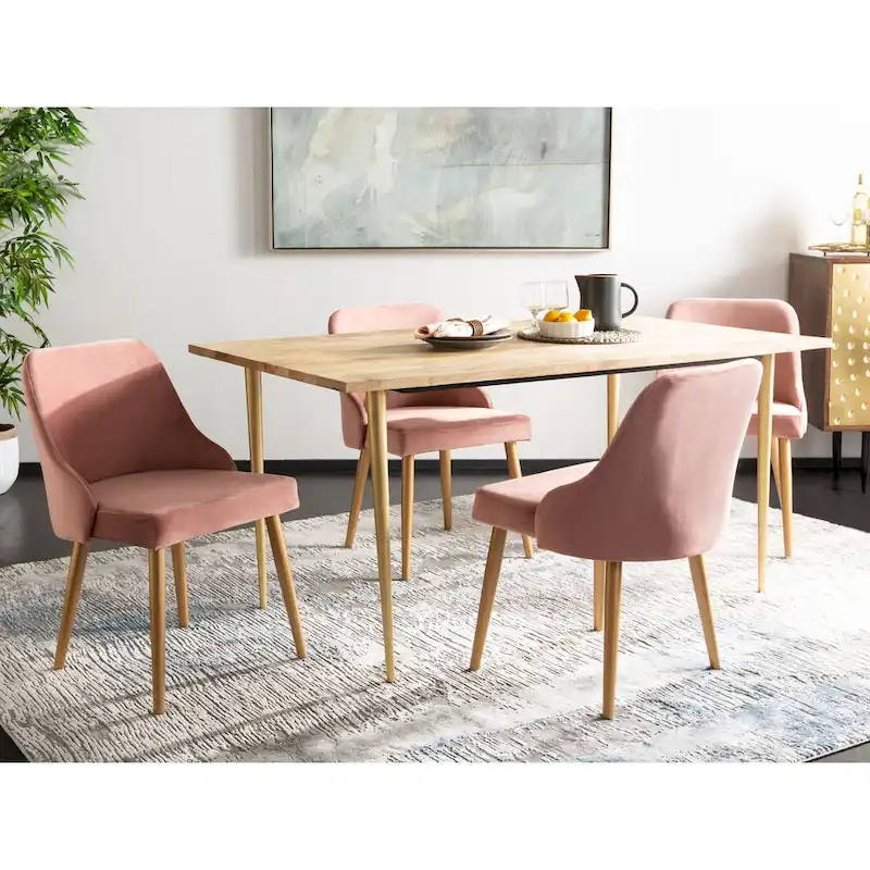 Nobie 18.3 Upholstered Dining Chair - Grey / Gold (Set of 2) - 21 x 22 x 31 - 21Wx22Dx31H