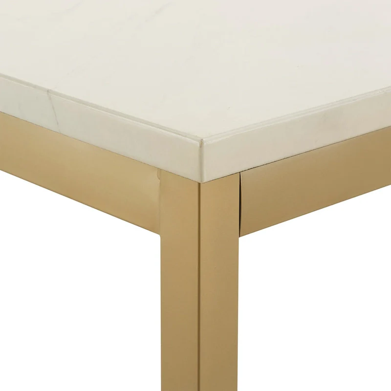 Darcy Gold with Faux Marble Top Dining Table by