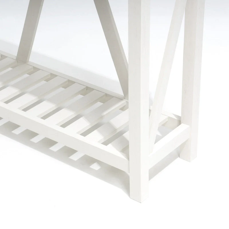 Pellebant A-frame Entry Console Table Long Sofa Table with Shelf - 45.27 in L x 13.98 in W x 31.88 in H