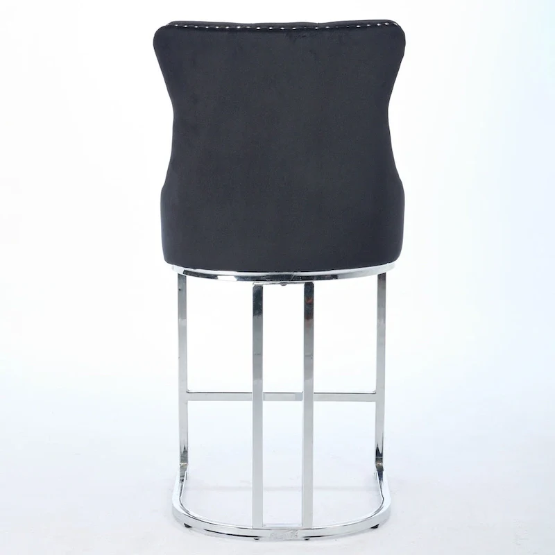 Modern Velvet Barstools 26 Counter Height Kitchen Island Chairs,Set of 2