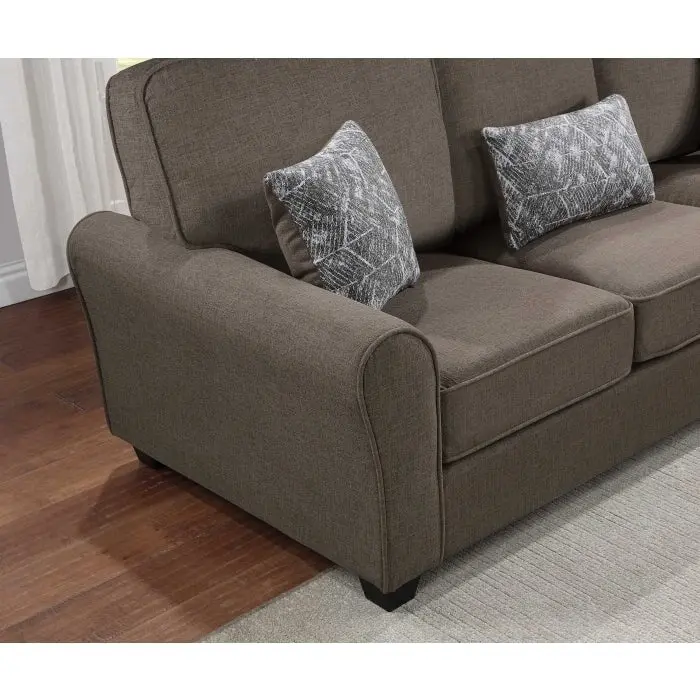 2Pc Chenille Upholstered Sofa Set w/ Pillows Living Room Couch Loveseat