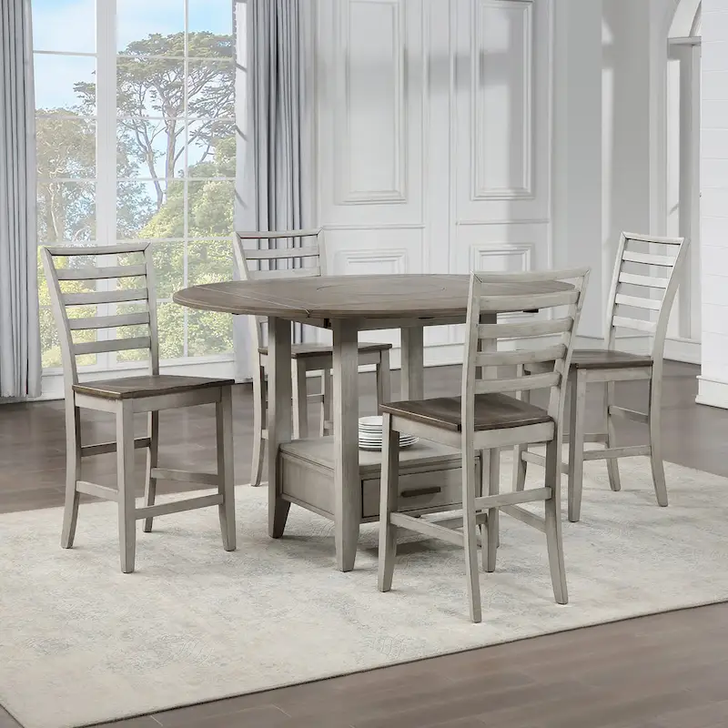 Steve Silver Aldrich 5-piece Drop-leaf Counter Height Dining Set