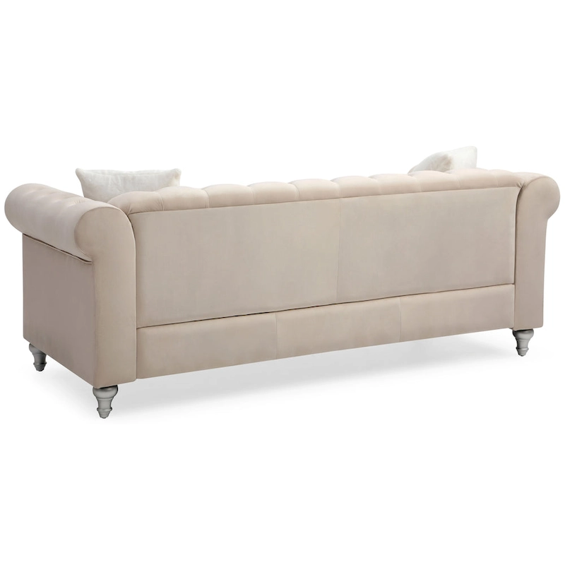 Raisa Microsuede Velvet Tufted Sofa