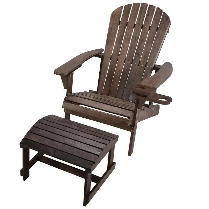 Earth Collection Adirondack Chair and Ottoman Set