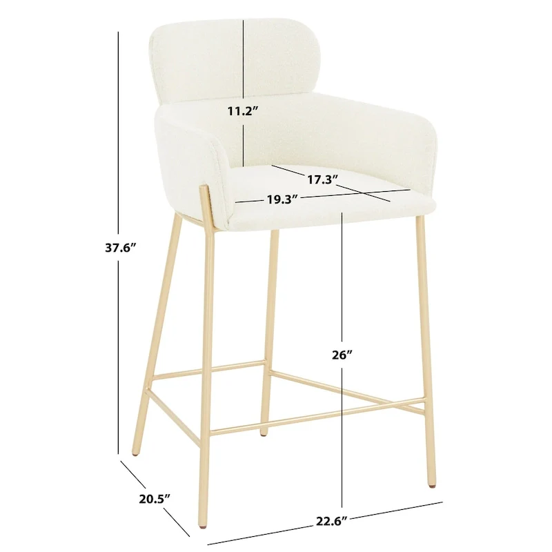 SAFAVIEH Couture Sejada 26-inch Counter Stool - 23 In. W x 21 In. D x 38 In. H - 23Wx21Dx38H