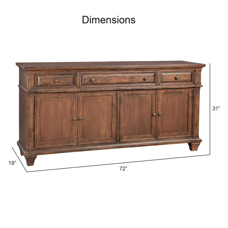 Country-Style Cherry-Finish 72-Inch TV Stand — 72 Inches Wide