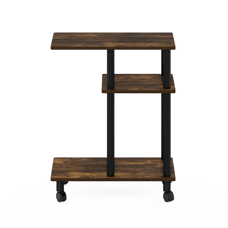 Turn-N-Tube U Shape Sofa Side Table with Casters