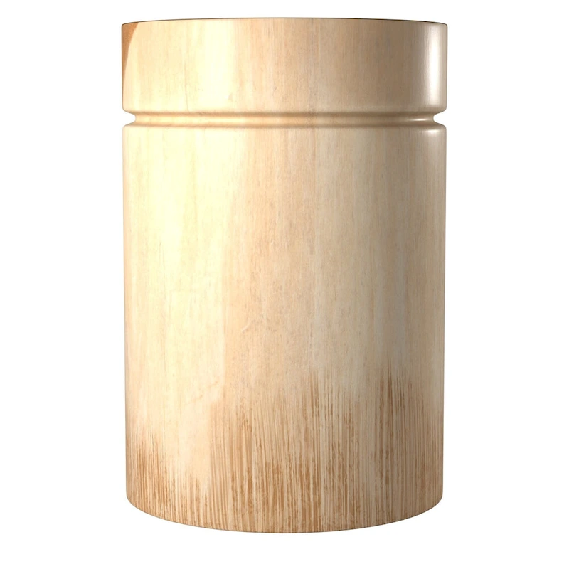 Natural Solid Acacia Wood Round End Table by East at Main