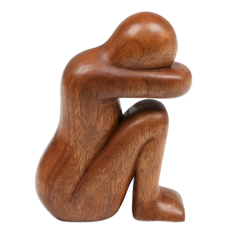 Novica Handmade Lonely Wood Sculpture
