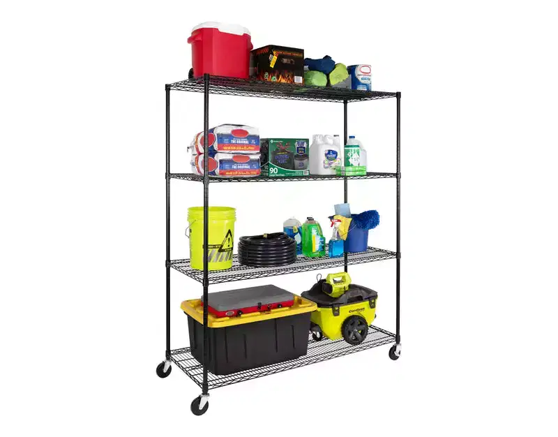 Seville Classics UltraDurable 4-Tier 60 x 24 Steel Wire Shelving Unit