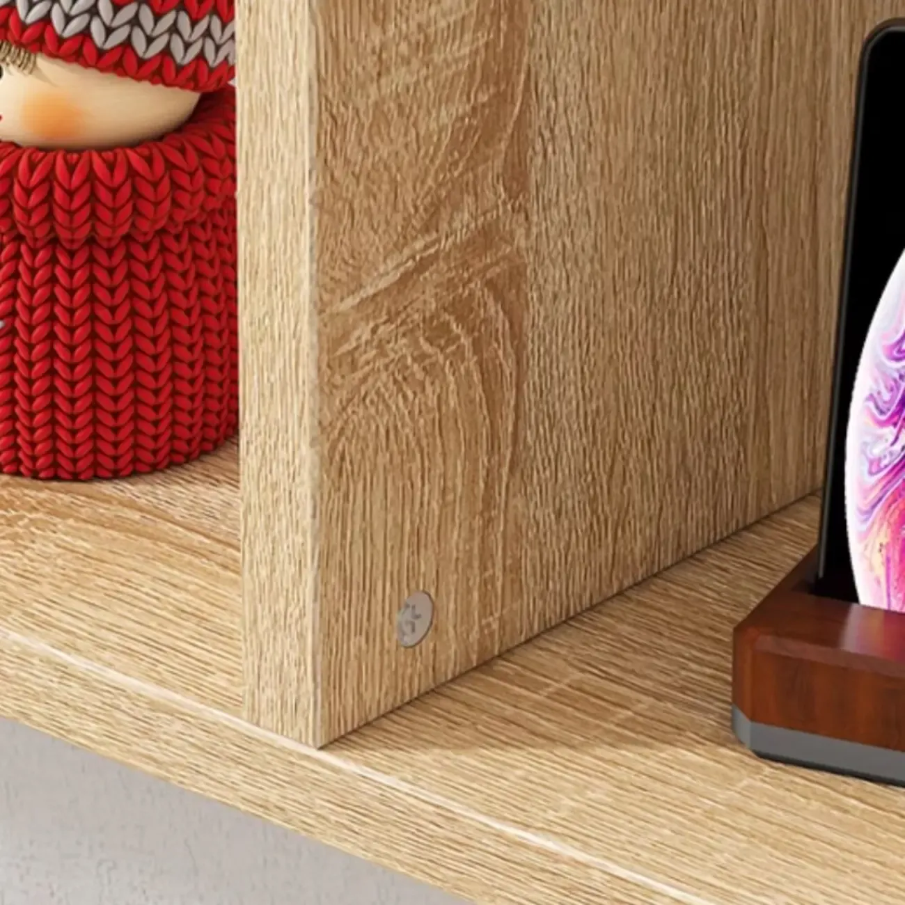 Modern Wooden 3-Tier Open Back Wall-Mounted Bookcase