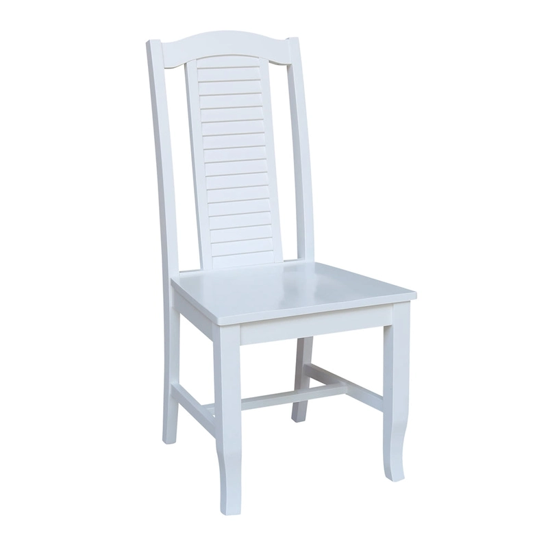 Solid Wood Seaside Dining Chairs - Set of Two